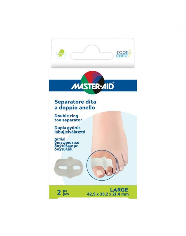 Separatore Dita a Doppio Anello Taglia L 2 pz – Anticallosità Separatore Dita a Doppio Anello Taglia L 2 pz – Anticallosità