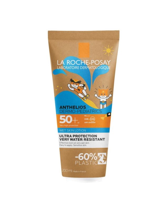Anthelios Gel Pelle Bagnata 200ml SPF50+ Protezione Solare Bambini