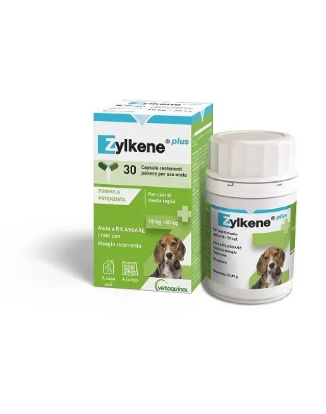 Zylkene Plus 30 Capsule - Relax e Benessere Cani 10-30kg Zylkene Plus 30 Capsule - Relax e Benessere Cani 10-30kg