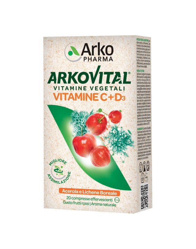 Arkovital Vitamina C+D3 20 Compresse Effervescenti Difese Immunitarie Arkovital Vitamina C+D3 20 Compresse Effervescenti Difese Immunitarie
