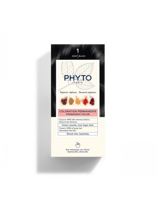 PhytoColor Kit Tinta Permanente 1 Nero 112ml Senza Ammoniaca