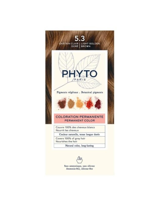 Phytocolor Kit 5.3 Castano Chiaro Dorato &ndash; Colorazione Permanente Senza Ammoniaca