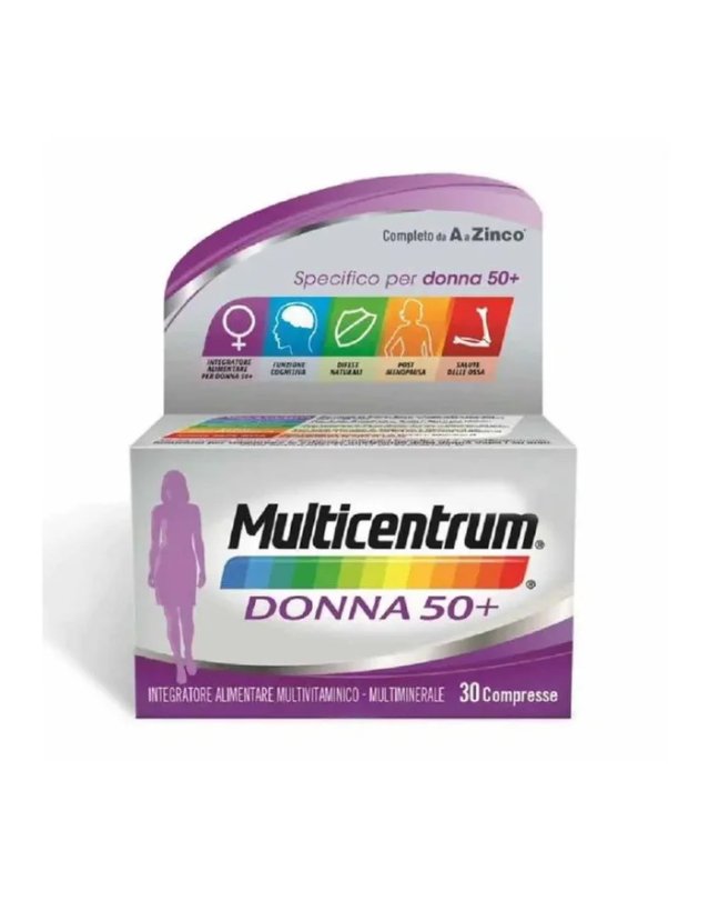 Multicentrum Donna 50+ 30 Compresse - Multivitaminico per il Benessere Multicentrum Donna 50+ 30 Compresse - Multivitaminico per il Benessere