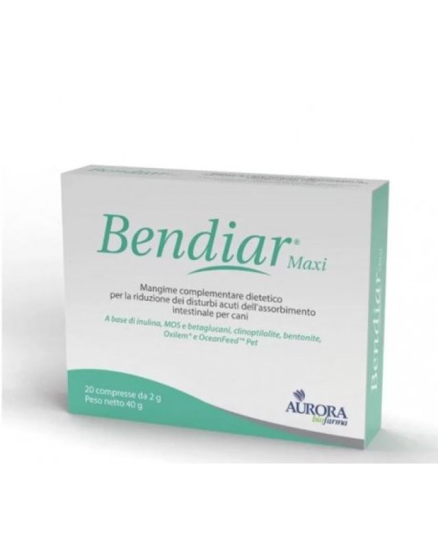 Bendiar Maxi 20 Compresse - Per Diarrea Cani e Gatti