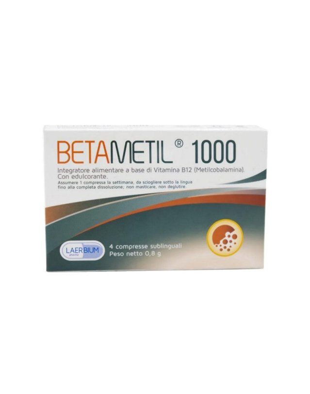 Betametil 1000 4 Compresse Sublinguali &ndash; Vitamina B12 Sistema Nervoso
