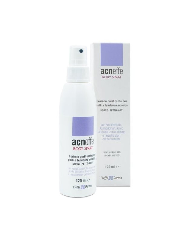 Acneffe Body Spray 120ml - Purificante per Pelle a Tendenza Acneica Acneffe Body Spray 120ml - Purificante per Pelle a Tendenza Acneica