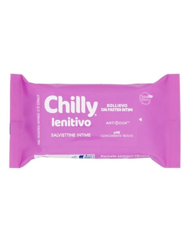 Salviette Intime Lenitive Chilly - 12 Pezzi, Sollievo e pH Ottimale