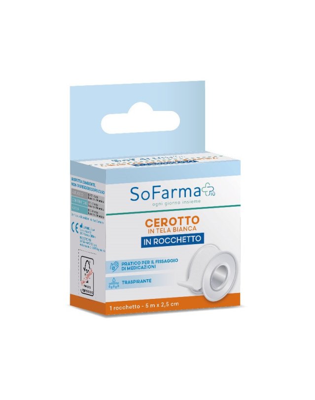 Cerotto in Tela Sofarmapi&ugrave; 5mx2,5cm - Fissaggio Medicazioni