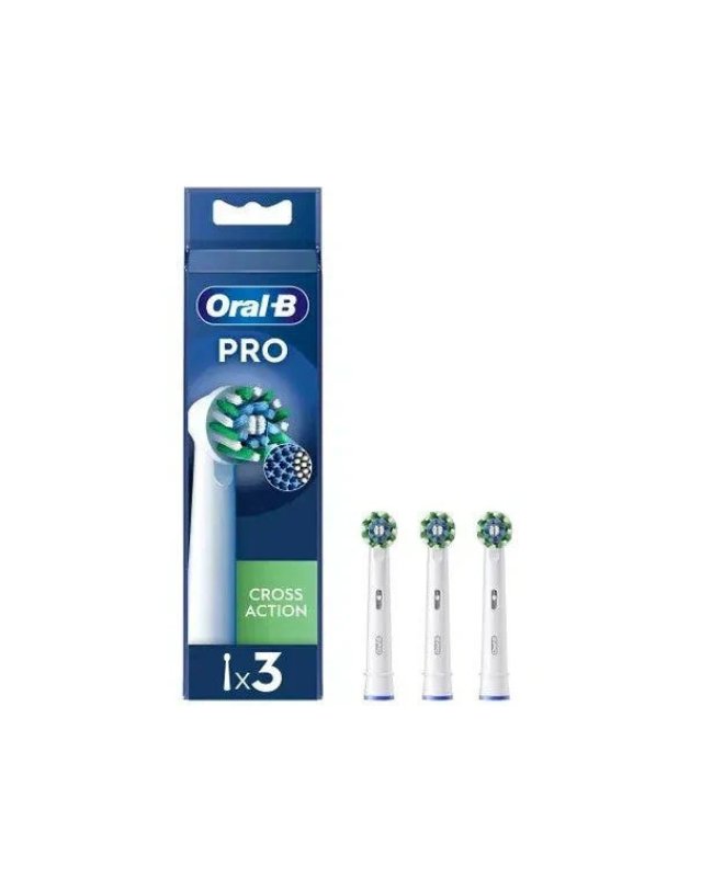 Oral-B Testine Ricambio CrossAction - 3 Pezzi - Igiene Orale Profonda