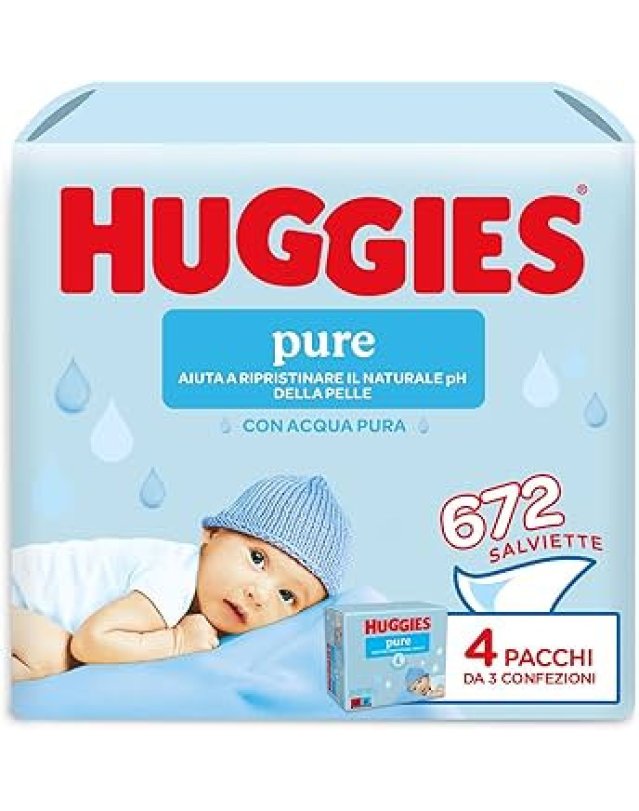Salviette Umide Pure 12 pz &ndash; Igiene Delicata Neonato e Bambino