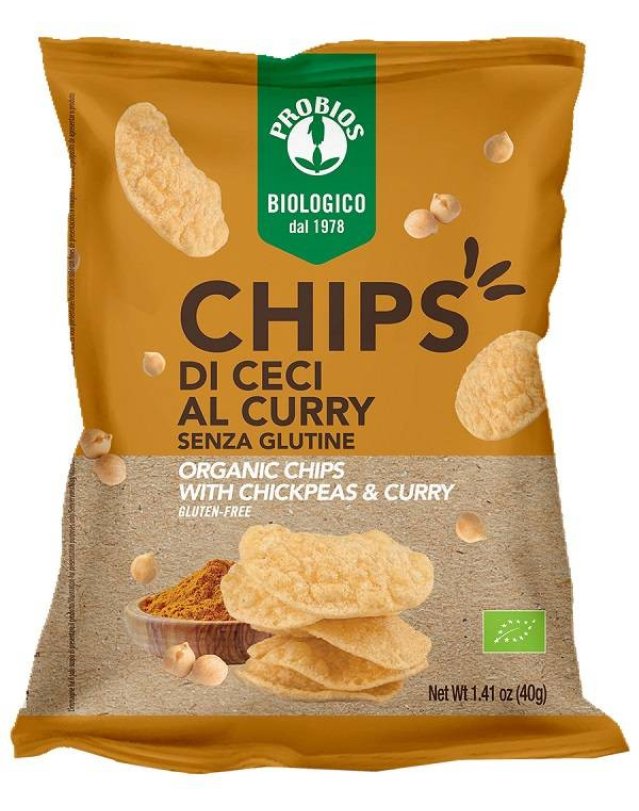Chips Ceci Curry 40g - Snack Saporito e Senza Glutine