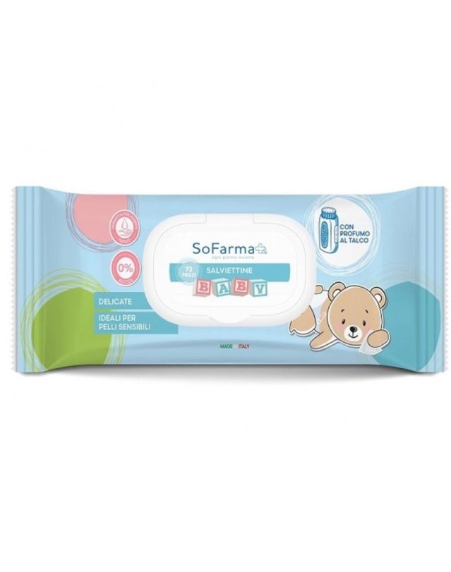 Salviettine Baby Talco 72 pz &ndash; Igiene Delicata e Pulizia