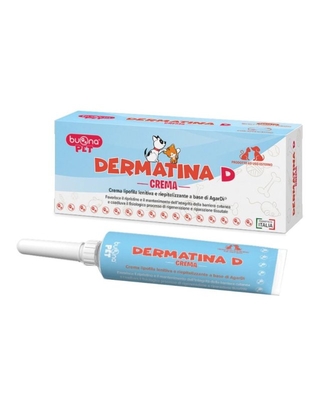 Dermatina D Crema 30ml - Lenitiva e Riepitelizzante per Cani e Gatti Dermatina D Crema 30ml - Lenitiva e Riepitelizzante per Cani e Gatti