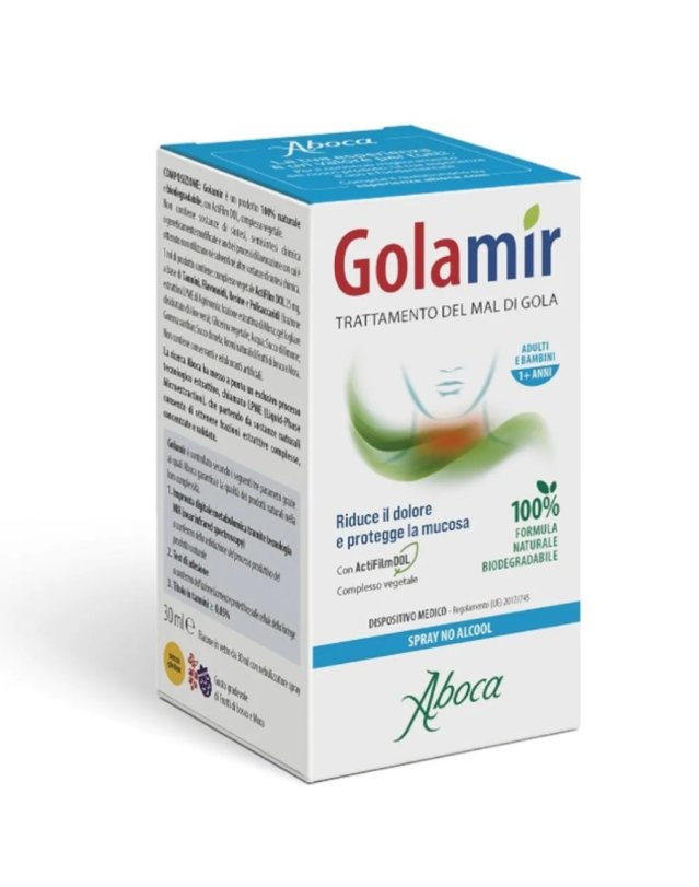 Golamir Spray No Alcool 30ml - Sollievo Gola Irritata Bambini Golamir Spray No Alcool 30ml - Sollievo Gola Irritata Bambini