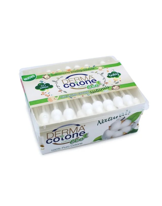 Cotton Fioc Baby Eco Naturals 60 pz &ndash; Pulizia Delicata Neonato