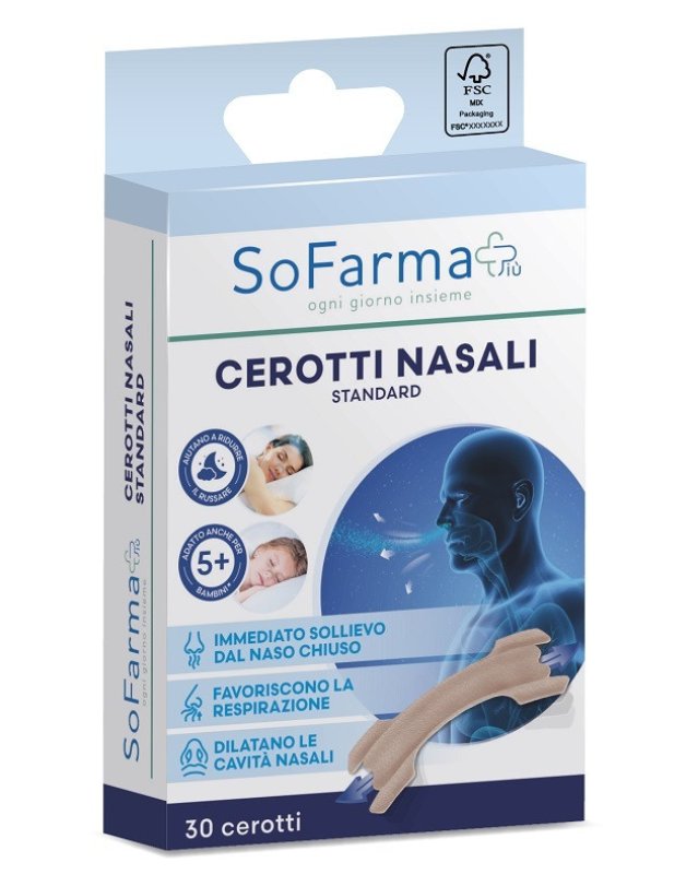 Cerotto Nasale Classico 30 Pezzi - Migliora la Respirazione