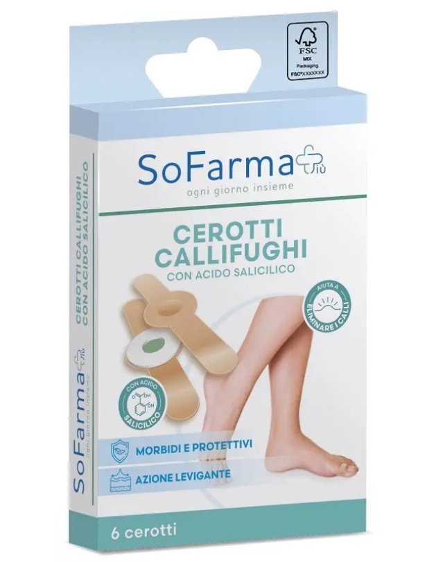 Cerotto Callifugo 6 Pezzi 7x1,2cm - Trattamento Calli