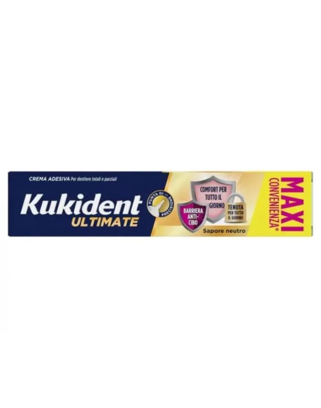 Kukident Ultimate Neutro 57g, Crema Adesiva per Dentiere Kukident Ultimate Neutro 57g, Crema Adesiva per Dentiere