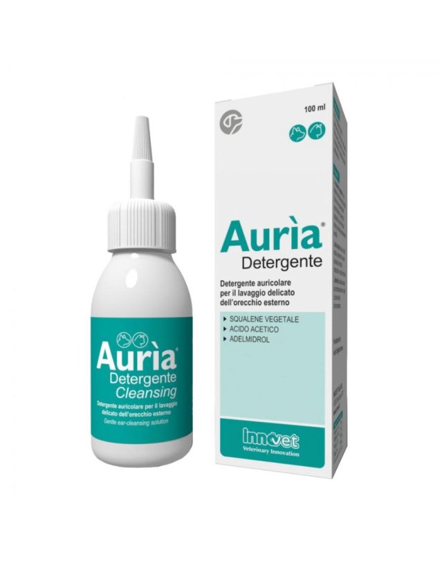 Auria Detergente Auricolare 100 ml - Igiene Orecchie Cani e Gatti