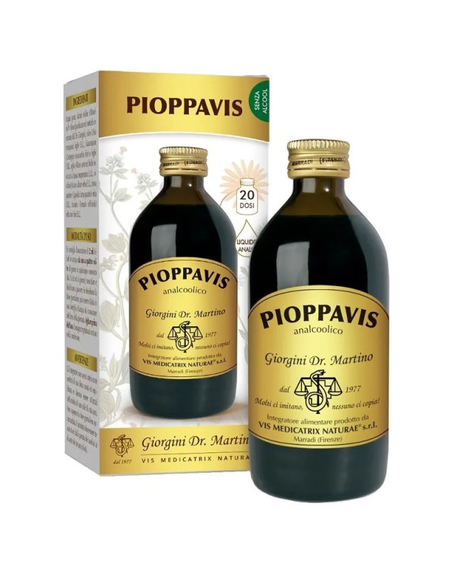 Pioppavis Integratore Liquido 200 ml - Drenaggio e Vie Urinarie Pioppavis Integratore Liquido 200 ml - Drenaggio e Vie Urinarie