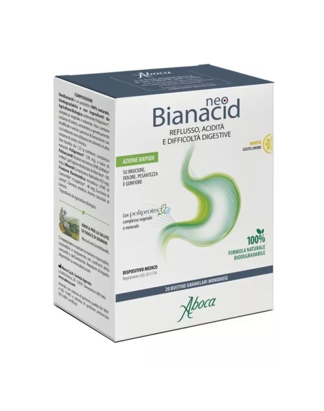 NeoBianacid Limone 20 Bustine - Reflusso, Acidità e Digestione NeoBianacid Limone 20 Bustine - Reflusso, Acidità e Digestione