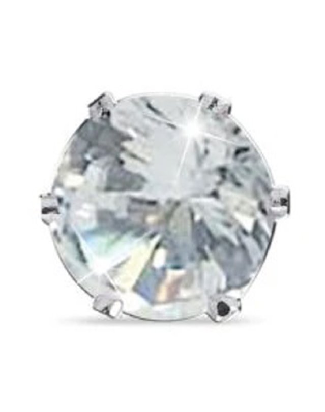 ORECCHINO ZIRCONE BIANCO 6MM