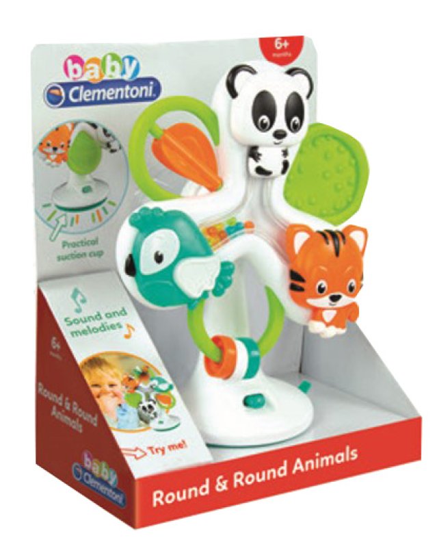 ROUND & ROUND ANIMALS - HIGH CHAIR TOY (