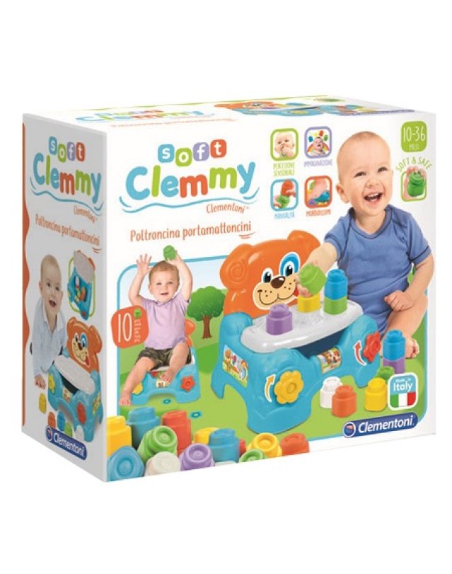 Baby Clemmy. Poltroncina Portamattoncini Clementoni