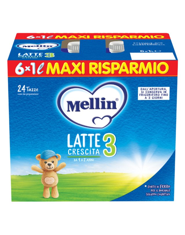 MELLIN 3 Latte Liquido6X1000ml