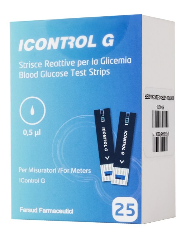 icontrol g strisce misurazione glicemia 25 pezzi- strisce reattive per il controllo della glicemia