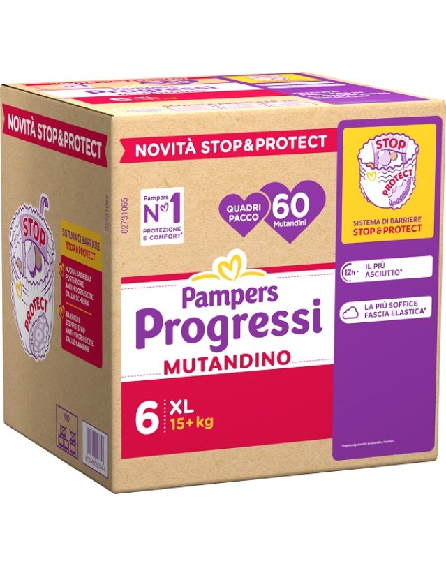 PAMPERS PROG MUT QUADRI XL 60P
