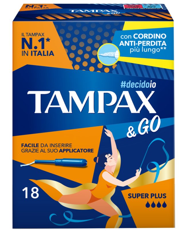 TAMPAX &GO SUPER PLUS 18PZ