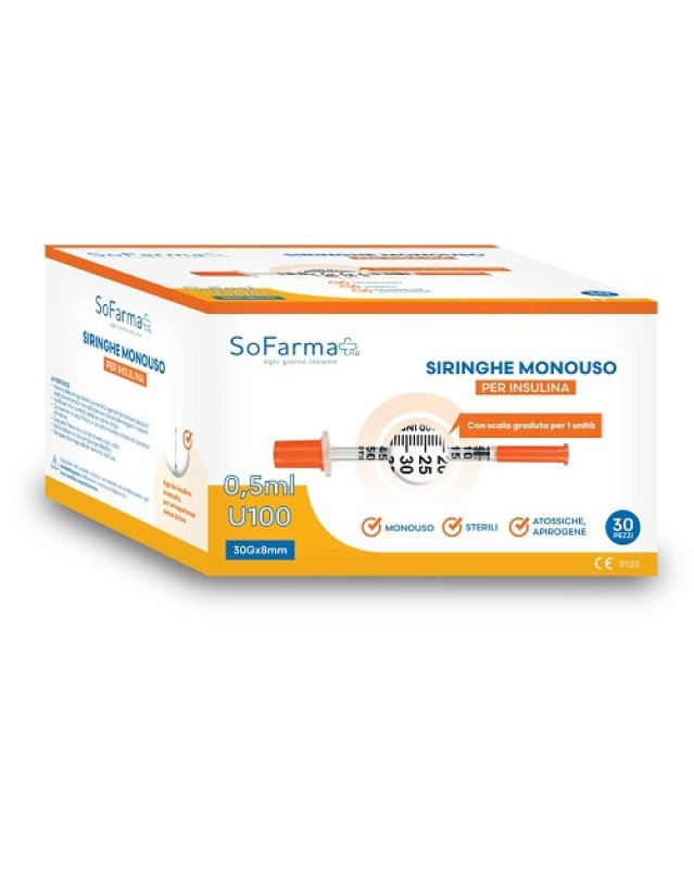 SIRINGA INSULINA 0,5ML 30PZ SF+ SIRINGA INSULINA 0,5ML 30PZ SF+