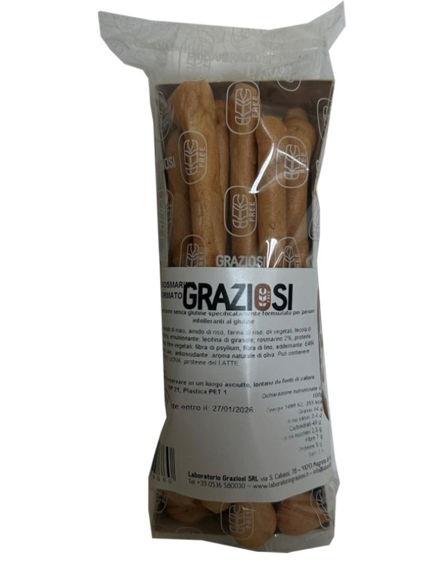 GRAZIOSI Grissini Rosm.120g GRAZIOSI Grissini Rosm.120g