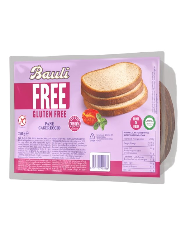 BAULI FREE PANE CASERECCIO220G