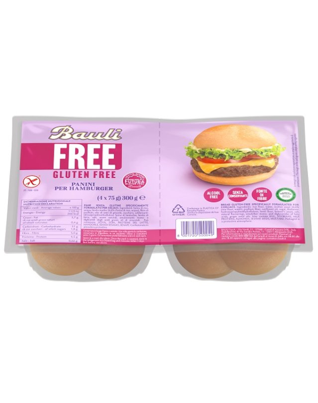 BAULI FREE PANINI HAMBURGER 4P