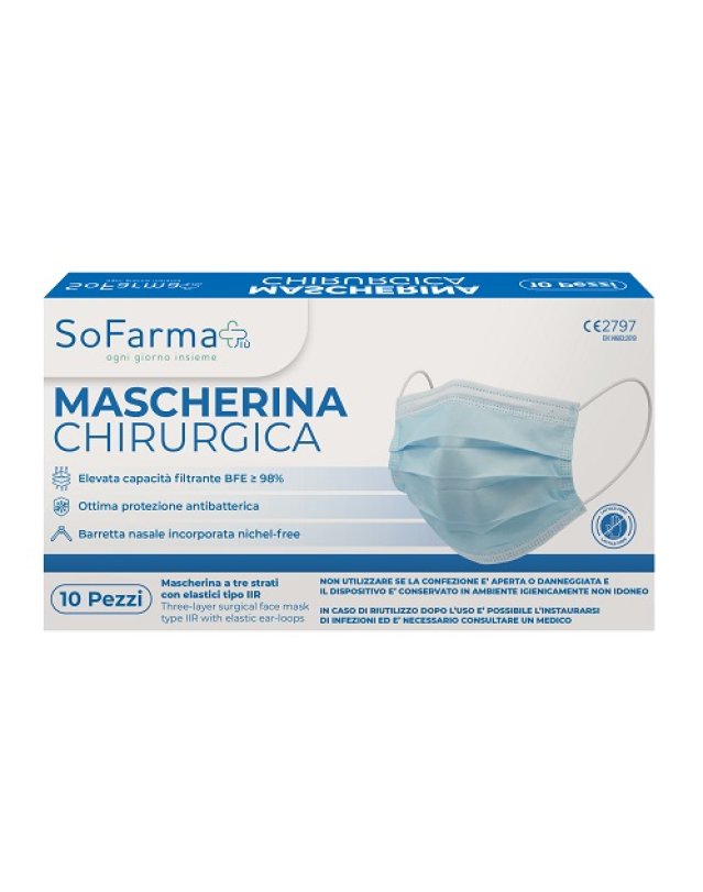 MASCHERINA CHIR 10PZ SF+