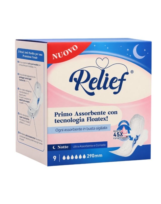 RELIEF ASSORBENTI NOTTE 9PZ RELIEF ASSORBENTI NOTTE 9PZ