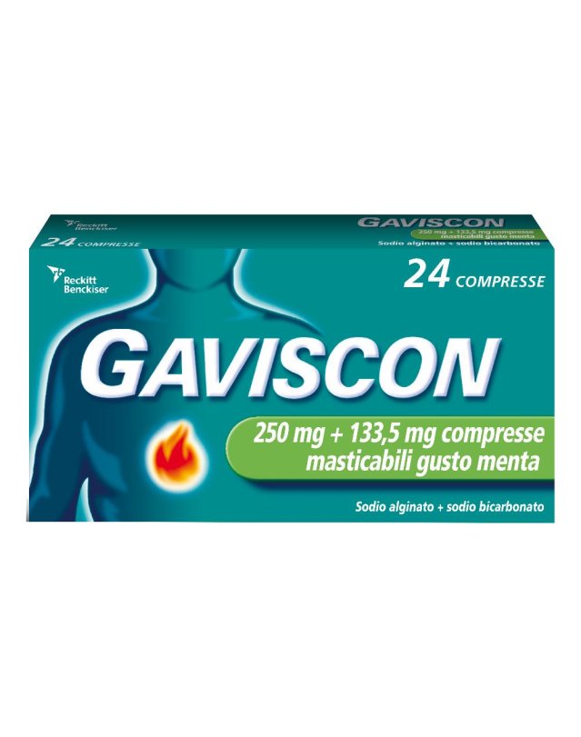 Gaviscon*24cpr Ment250+133,5mg