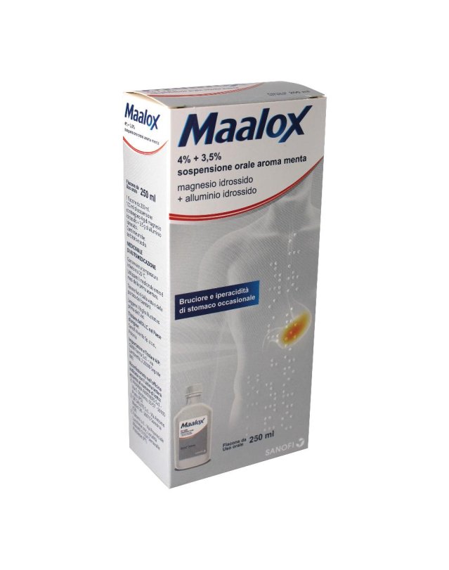 MAALOX OS SOSP 250ML 4%+3,5% GMM