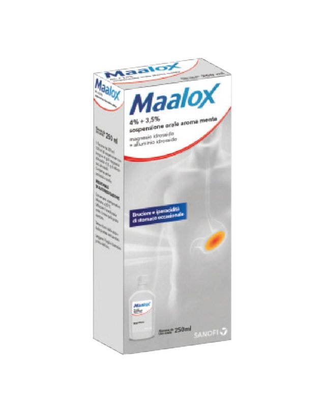 MAALOX OS SOSP 250ML 4%+3,5%