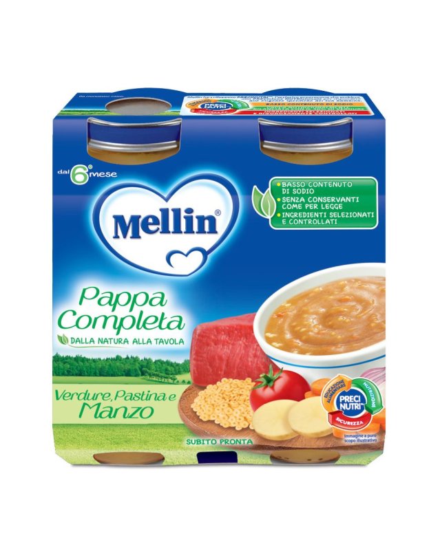 Mellin Pappa Lattea Frutta Mista 250 G 