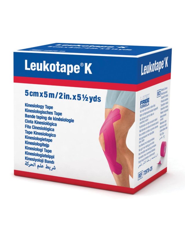 LEUKOTAPE K 5cmx5mt Media Rosa