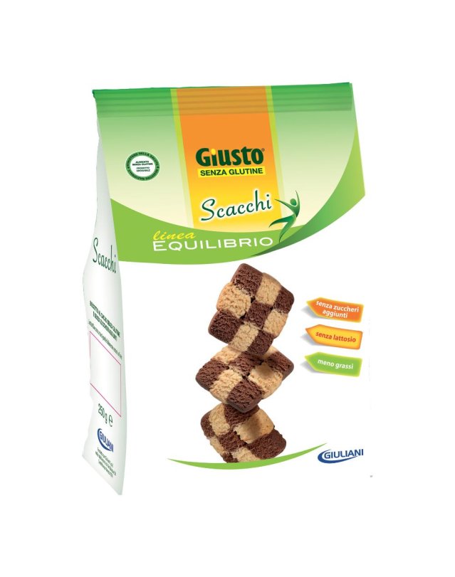 GIUSTO S/G Bisc.Scacchi 250g