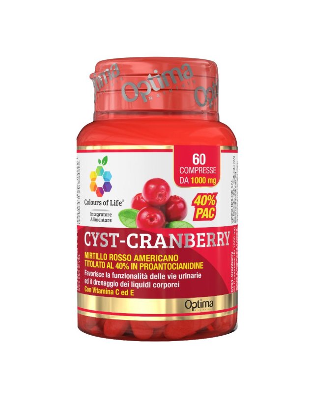 CRANBERRY C/VIT C E 60CPR OPTIMA