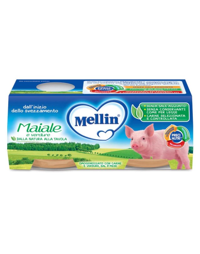 OMO MELLIN Maiale C/Verd.2x80g