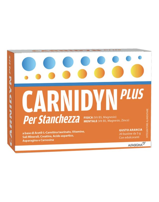 Carnidyn Plus 20 Bustine da 5g-  integratore per stanchezza fisica e mentale