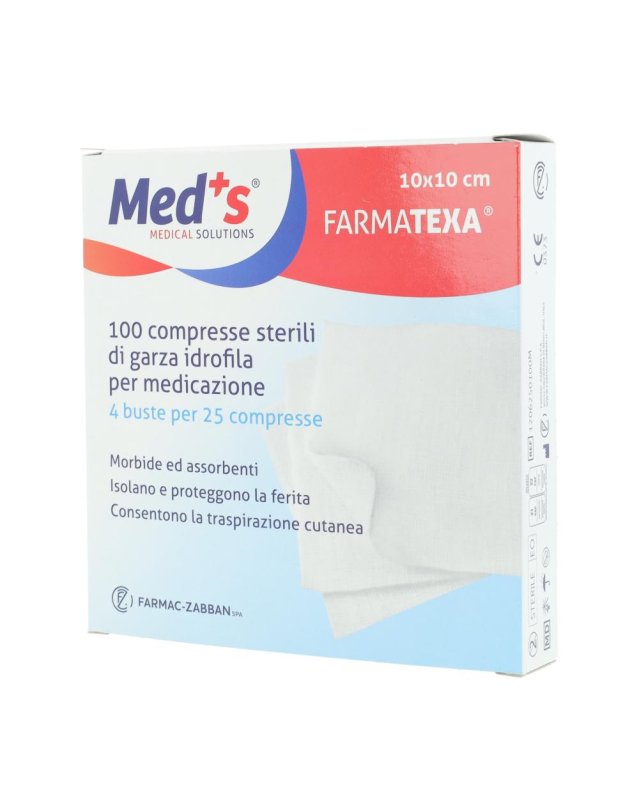 MEDS GARZA 12/8 10X10CM 100PZ