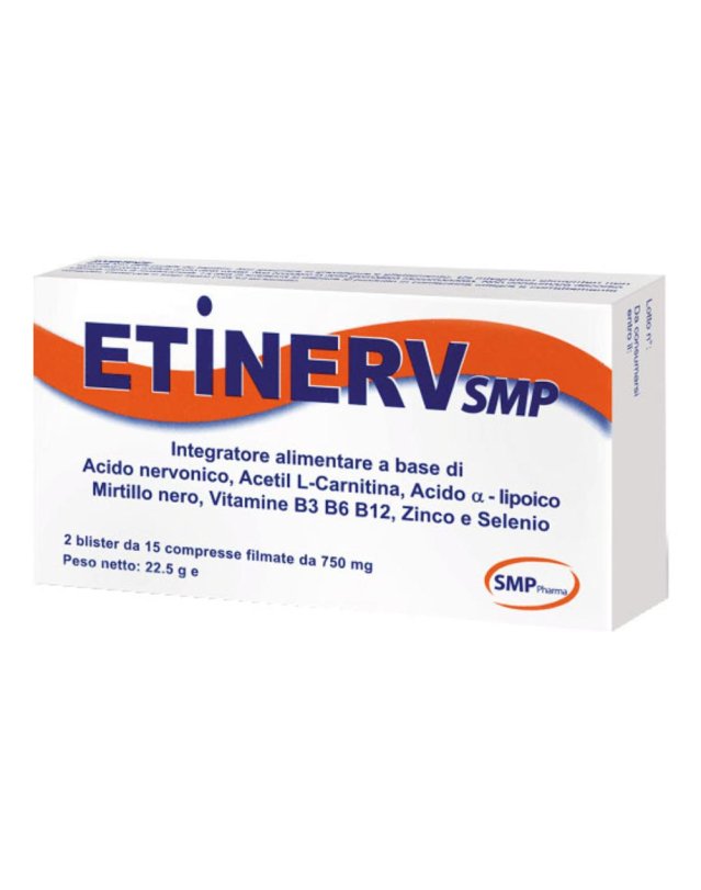 SMP Pharma Etinerv Integratore 30 Compresse - Sistema Nervoso SMP Pharma Etinerv Integratore 30 Compresse - Sistema Nervoso