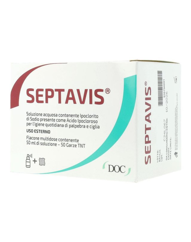 Septavis 50ml + 50 Garze - Igiene Palpebre e Ciglia